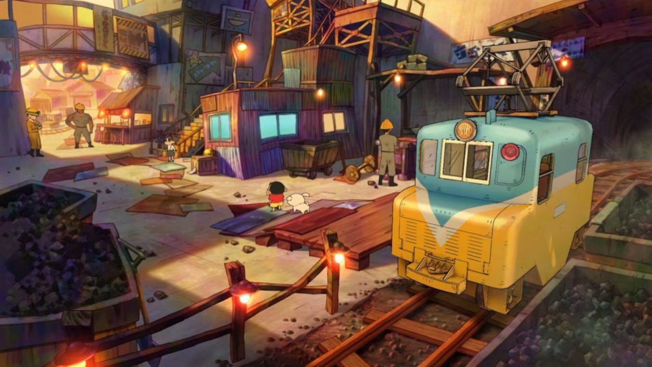 Скриншот игры Shin-chan: Shiro and the Coal Town для Switch