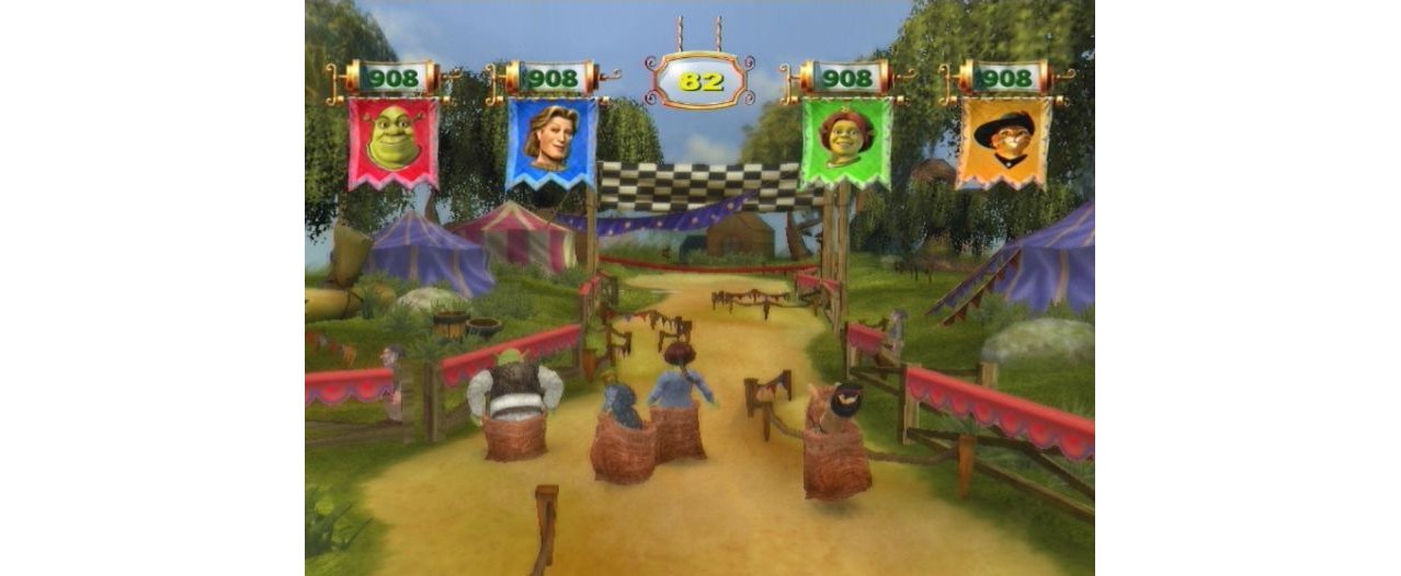 Скриншот игры Shreks Carnival Craze для Wii