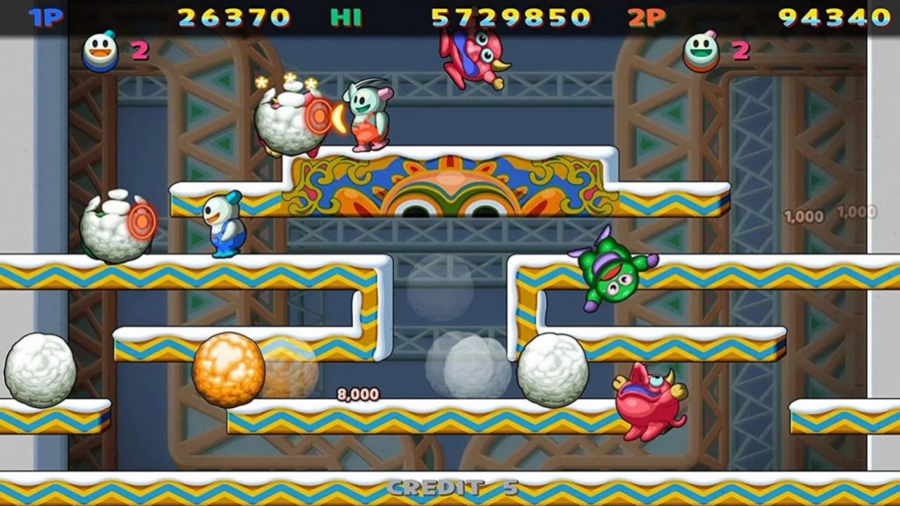Скриншот игры Snow Bros. Nick & Tom Special для Switch