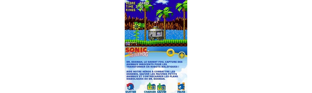 Скриншот игры Sonic Classic Collection для 3ds