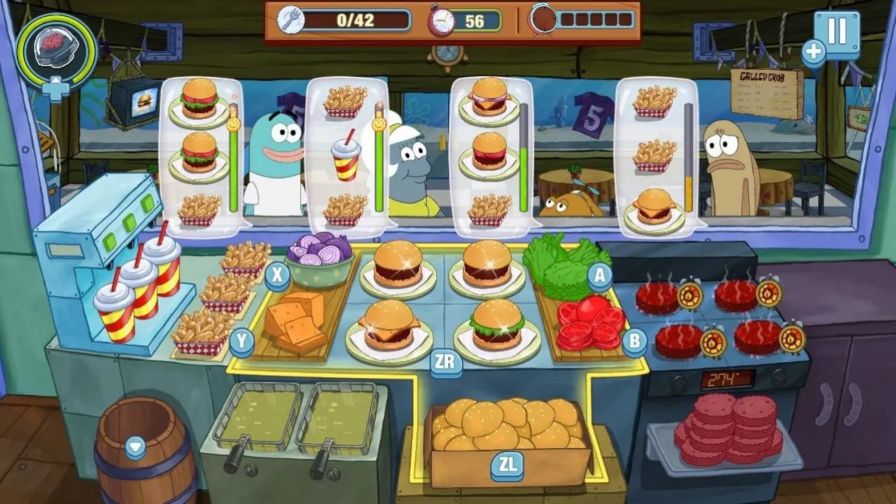 Скриншот игры SpongeBob: Krusty Cook-Off Extra Krusty Edition для Switch