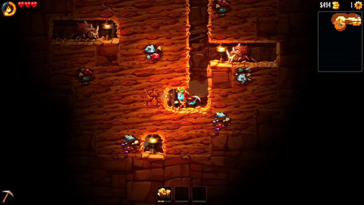 Скриншот игры SteamWorld Dig 2 для Ps4