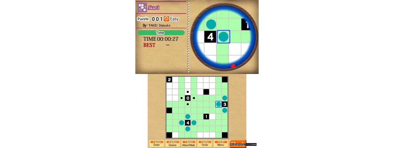Скриншот игры Sudoku + 7 other Complex Puzzles by Nikoli для 3DS