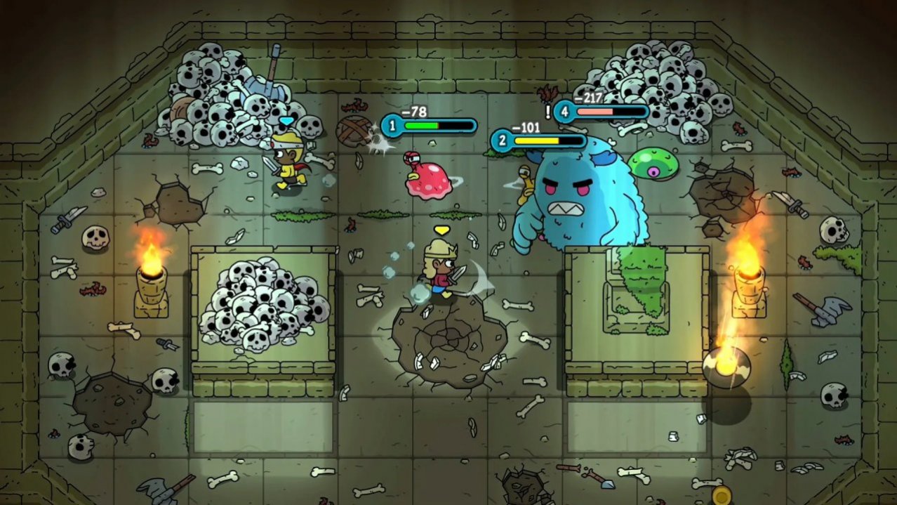 Скриншот игры Swords of Ditto: Mormos Curse для Switch