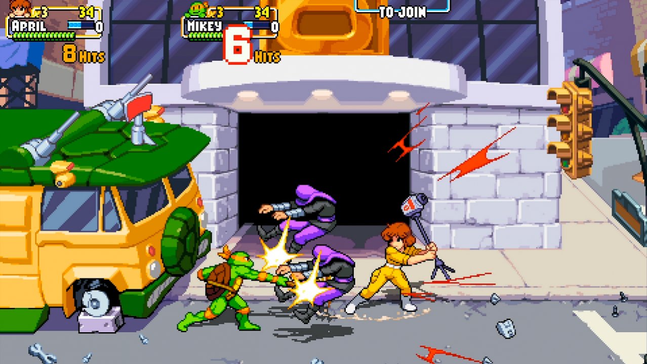 Скриншот игры Черепашки Ниндзя: Месть Шреддера (TMNT: Shredders Revenge) для Switch