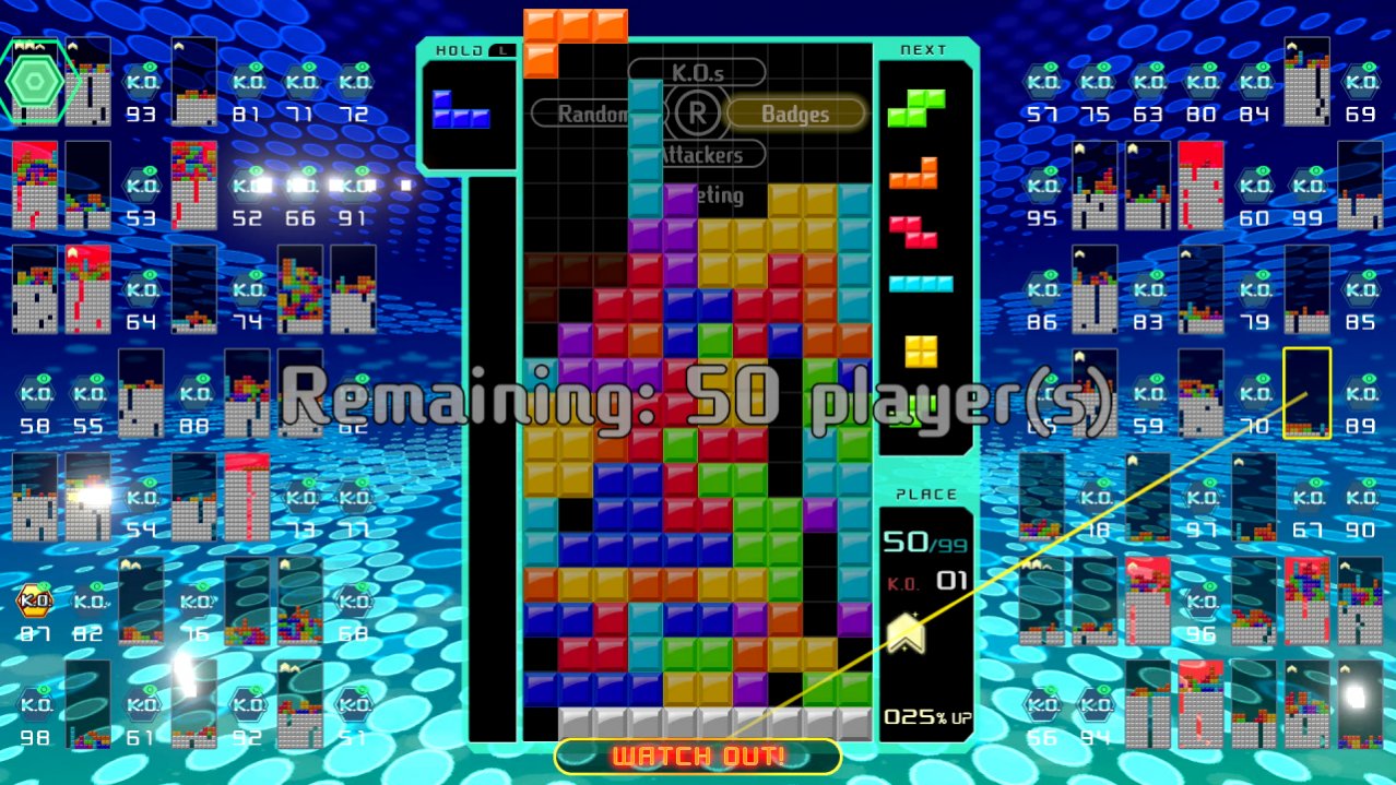 Скриншот игры Tetris 99 + Big Block DLC + NSO (12 месяцев индивидуального членства) для Switch