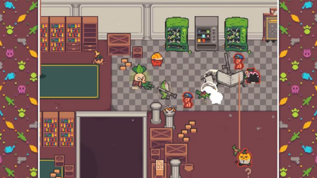 Скриншот игры Turnip Boy Robs a Bank для Switch