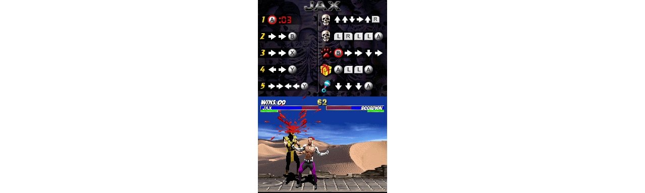 Скриншот игры Ultimate Mortal Kombat для 3ds