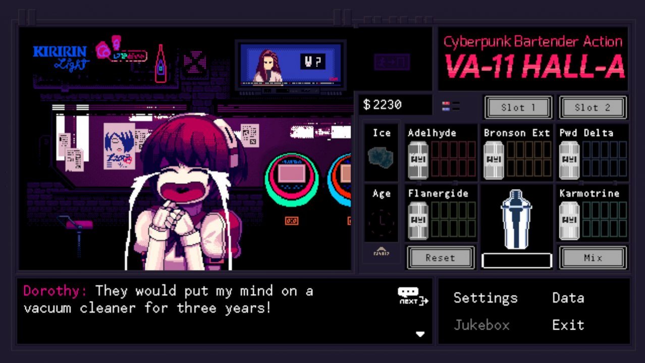 Скриншот игры VA-11 HALL-A (Limited Run #053) для Switch