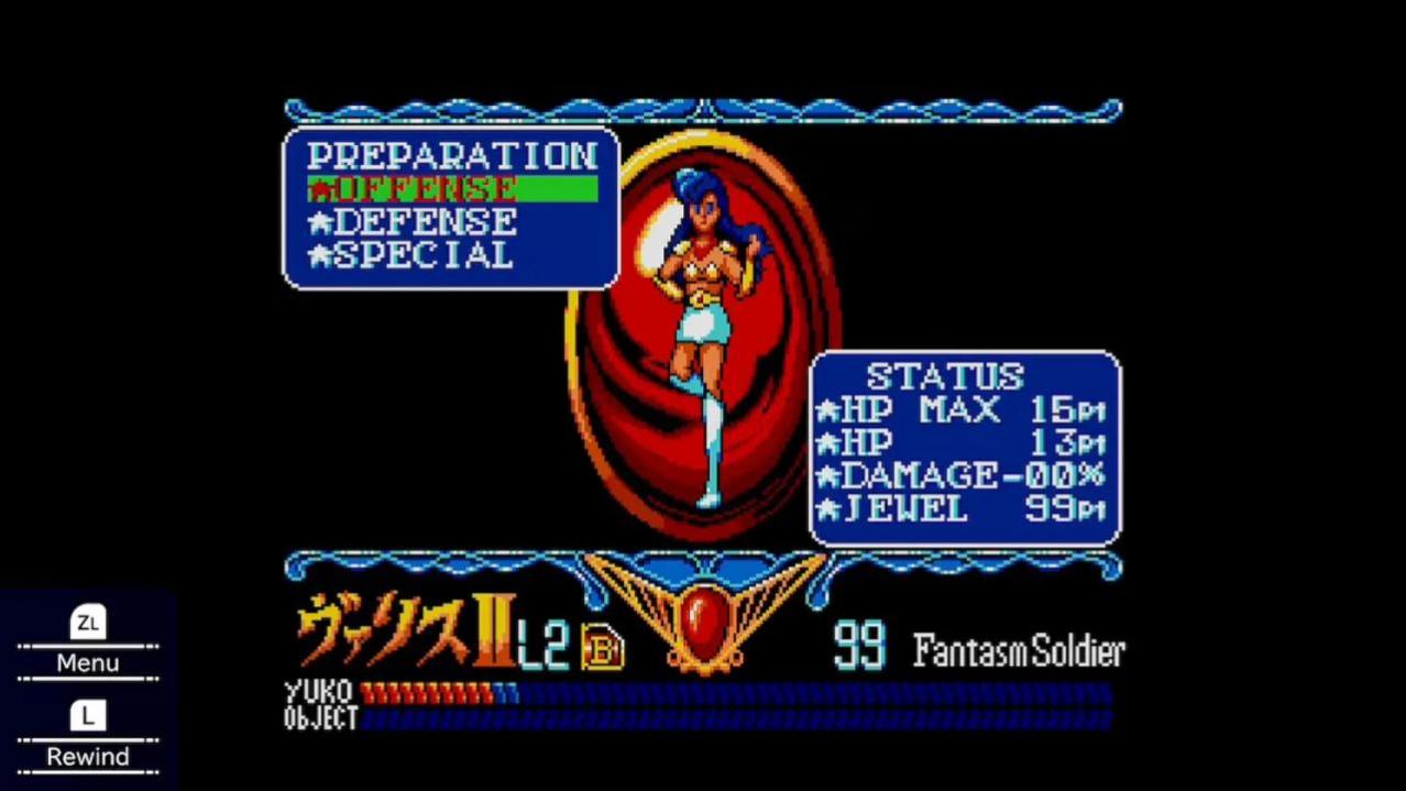 Скриншот игры VALIS: The Fantasm Soldier Collection III (Limited Run #250) для Switch