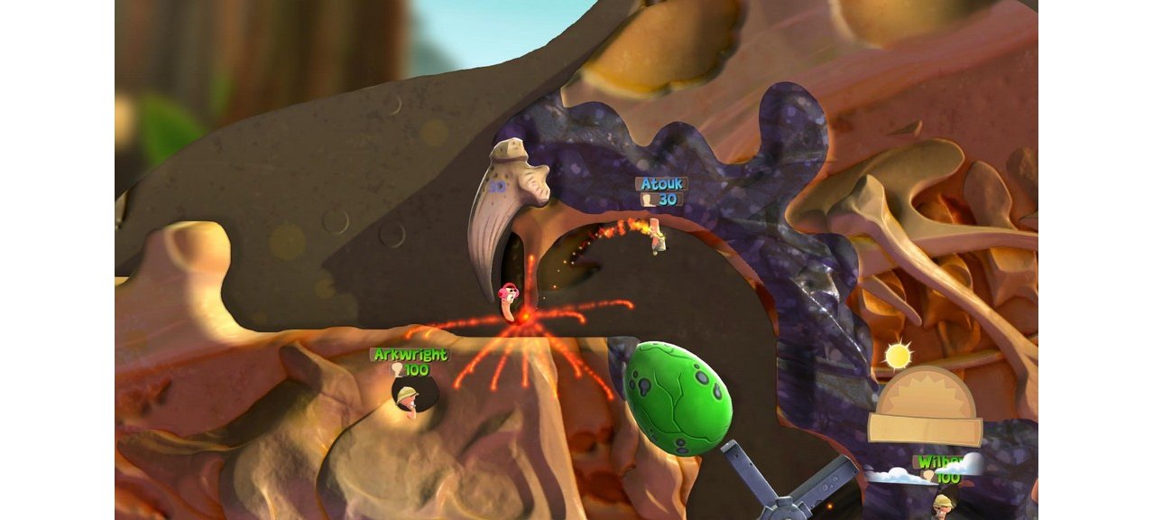 Скриншот игры Worms Battlegrounds для Ps4