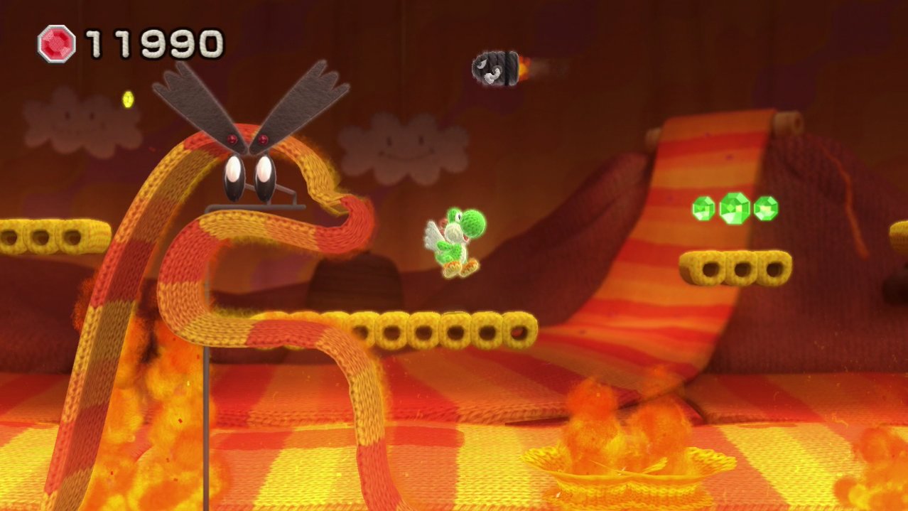 Скриншот игры Yoshis Woolly World (Б/У) для Wii