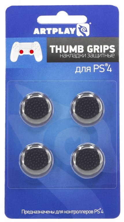 Главное изображение Накладки Artplays Thumb Grips защитные на джойстики геймпада (4 шт) черные для Ps4