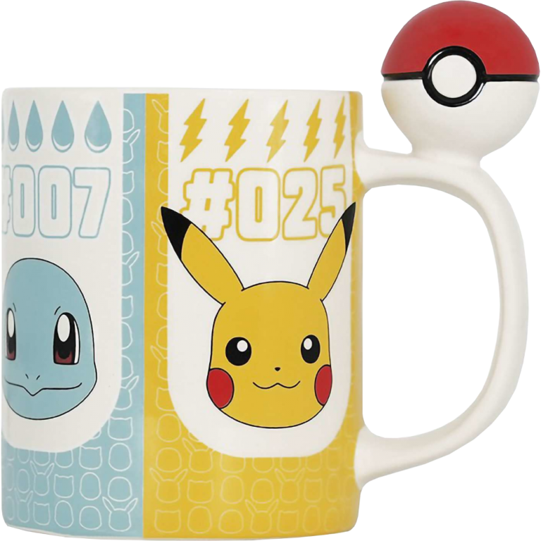 Главное изображение Кружка из доломита с 3D ручкой Pokemon: Pokeball (460 мл.)