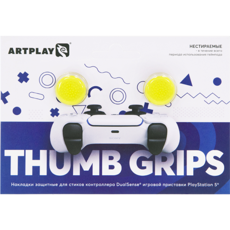 Главное изображение Накладки для стиков DualSense, Artplays Thumb Grips (2 шт., жёлтые) для Ps5
