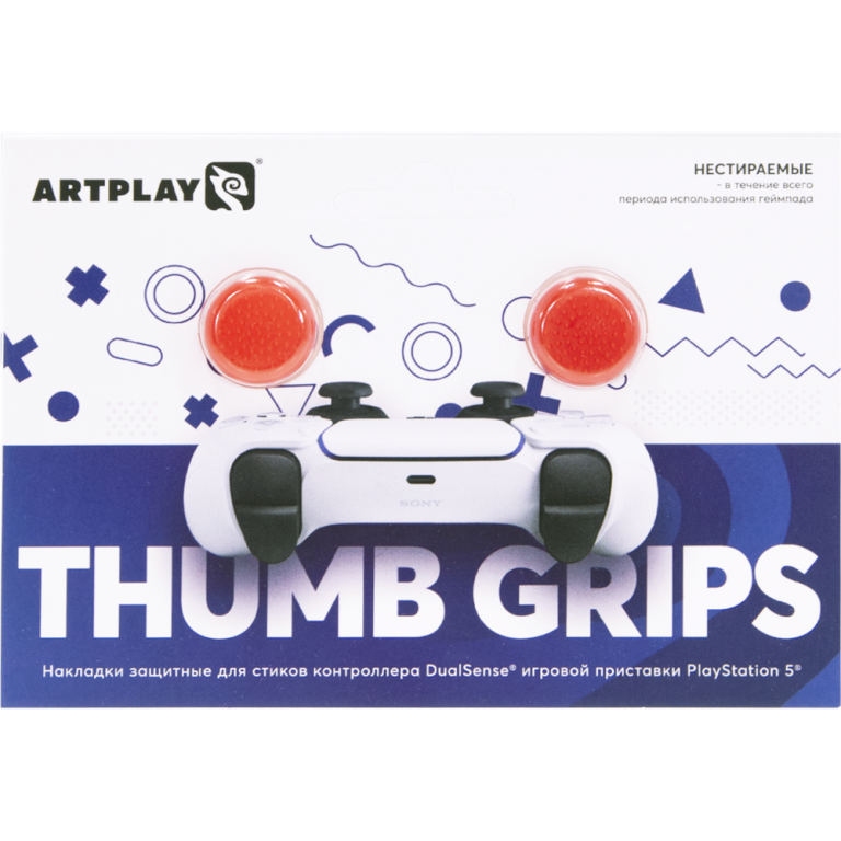 Главное изображение Накладки для стиков DualSense, Artplays Thumb Grips (2 шт., красные) для Ps5