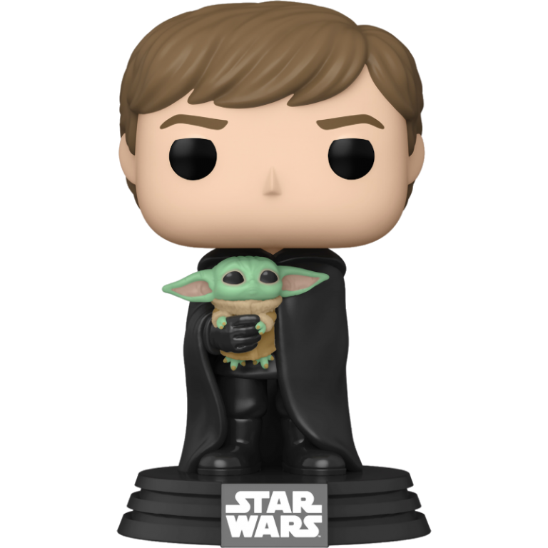 Главное изображение Фигурка Funko POP! Bobble: Star Wars: Mandalorian: Luke Skywalker with Grogu #482