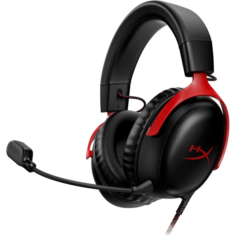 Главное изображение Проводная игровая гарнитура HyperX Cloud III Gaming Headset, black/red для Switch