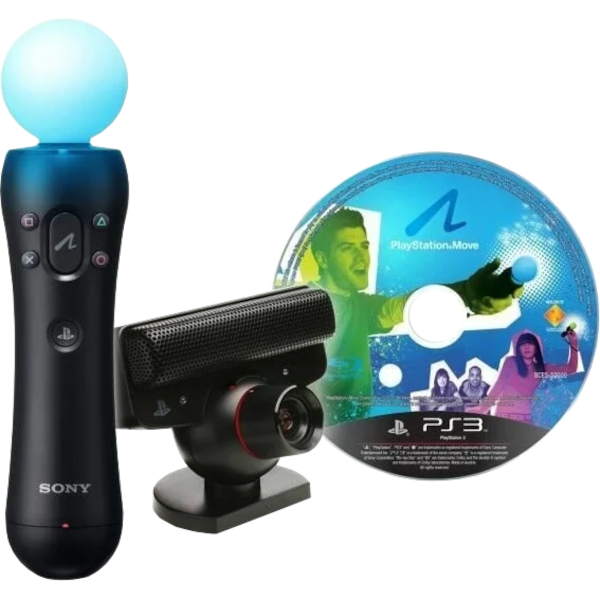 Главное изображение PS Move: Starter Pack (Камера PS Eye + Контроллер движений PS Move + игра Праздник спорта), (Б/У) для Ps3