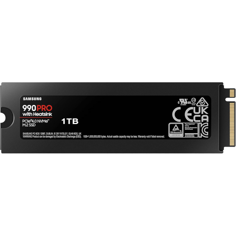 Главное изображение Внутренний SSD накопитель Samsung 990 Pro PCIe 4.0 M.2 NVMe 1TB с радиатором для Ps5