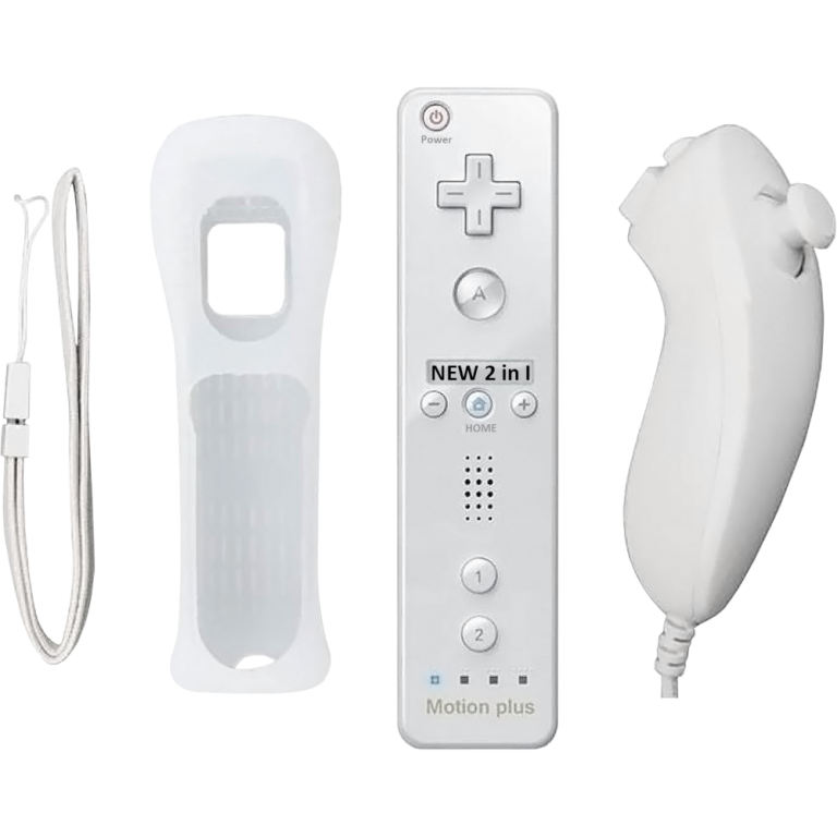Главное изображение Wii Remote Plus + Wii Nunchuk, white для Wii