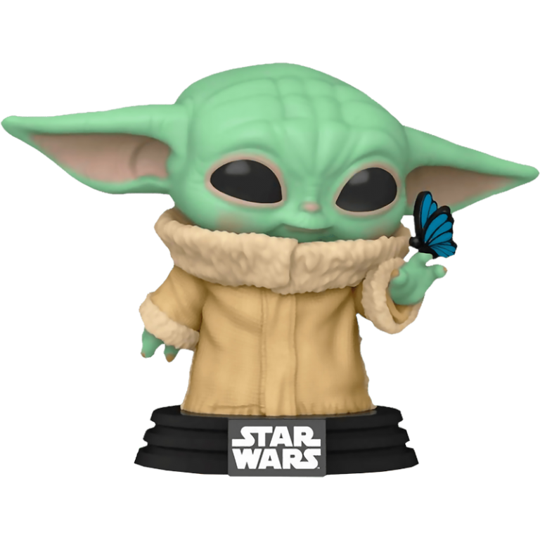 Главное изображение Фигурка Funko POP! Bobble: Star Wars: Mandalorian: Grogu (with Butterfly) #468