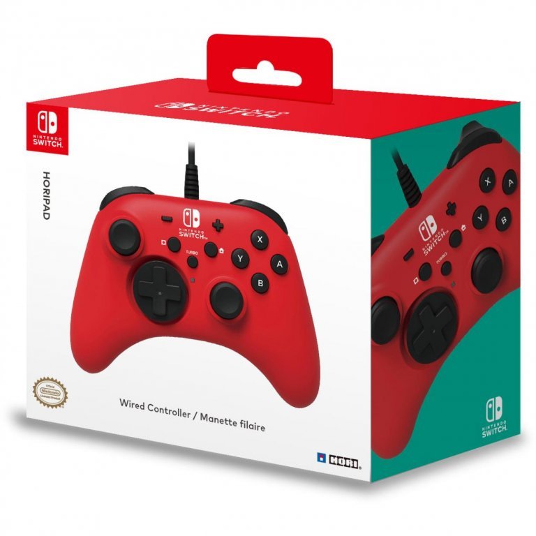 Главное изображение Проводной геймпад Horipad, красный (NSW-156U) для Switch