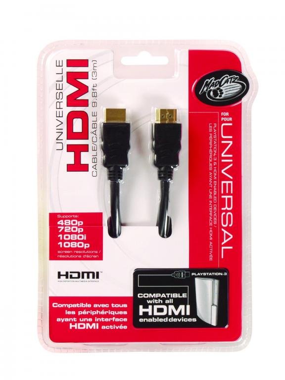 Главное изображение Кабель HDMI v1.4 универсальный 3м (Universal HDMI Cable: MadCatz) для Ps3