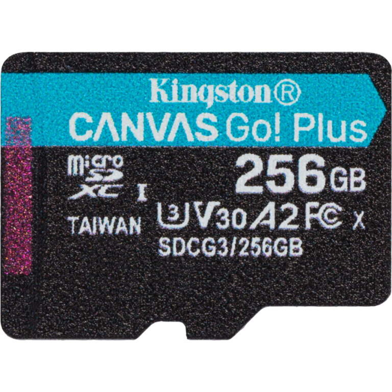 Главное изображение Карта памяти MicroSD 256GB Kingston Class 10 Canvas Go Plus UHS-I U3 V30 A2 (170/70 Mb/s) для Switch