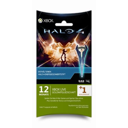 Главное изображение Microsoft Xbox Live Gold 12 месяцев + 1 месяц в подарок + ручка Halo для 