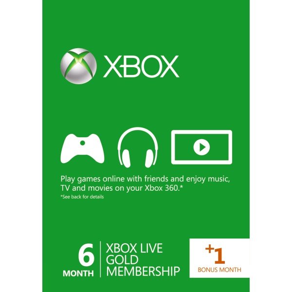 Главное изображение Microsoft Xbox Live Gold 6 (+1) месяцев для Xbox360