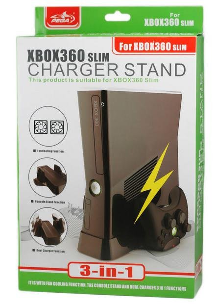 Главное изображение Microsoft Xbox360 Зарядная станция PEGA для консоли и 2х контроллеров с функцией охлаждения (PG-BS003) черная для Xbox360