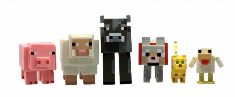 Главное изображение Фигурка Minecraft Overworld Animal Mobs (6 животных)