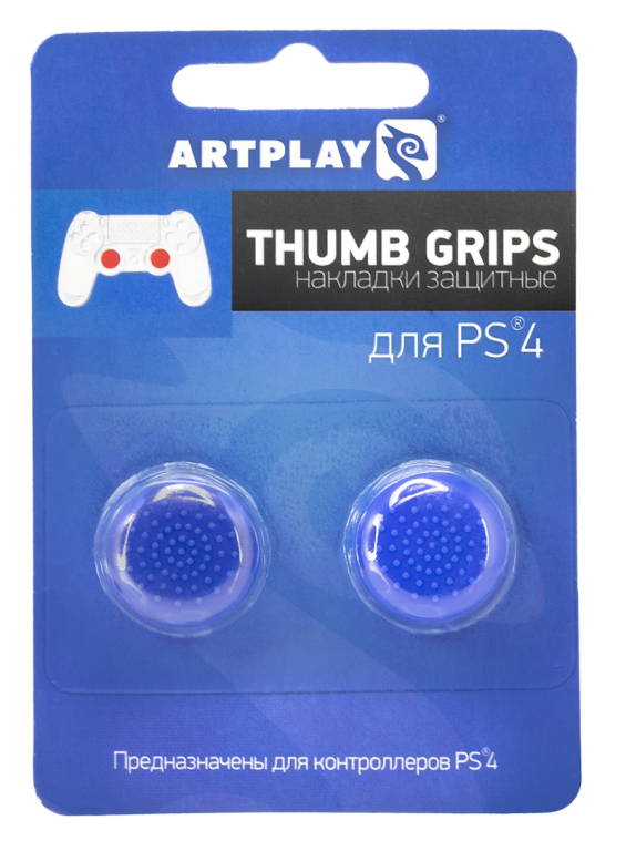 Главное изображение PS 4 Накладки Artplays Thumb Grips защитные на джойстики геймпада (2 шт) синие для Ps4