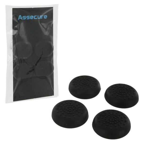 Главное изображение PS 4 Накладки Assecure Thumb Grips защитные на джойстики геймпада (4 шт) черные (одинаковые) для Ps4