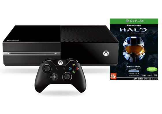 Главное изображение Microsoft Xbox One 500Гб (без Кинекта) (РОСТЕСТ) + игра Halo: The Master Chief Collection (русские субтитры) <small>(XboxOne)</small>