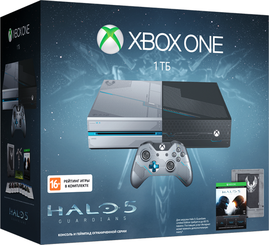 Главное изображение Microsoft Xbox One 1Тб - Limited Edition  + игра  «Halo 5: Guardians» (без Кинекта) (РОСТЕСТ) <small>(XboxOne)</small>
