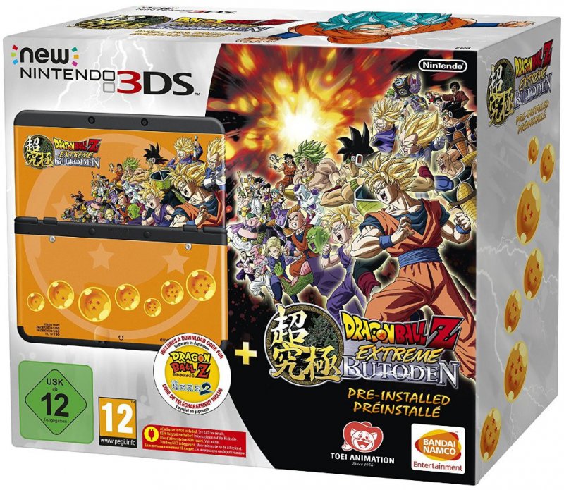Главное изображение New Nintendo 3DS (чёрная) + игра Dragon Ball Z: Extreme Butoden <small>(3DS)</small>