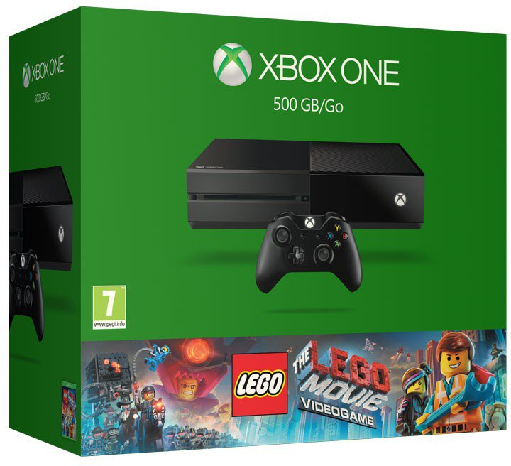 Главное изображение Microsoft Xbox One 500Gb (5C7-00181) + игра Lego Movie Videogame (без Кинекта) (РОСТЕСТ) <small>(Xboxone)</small>