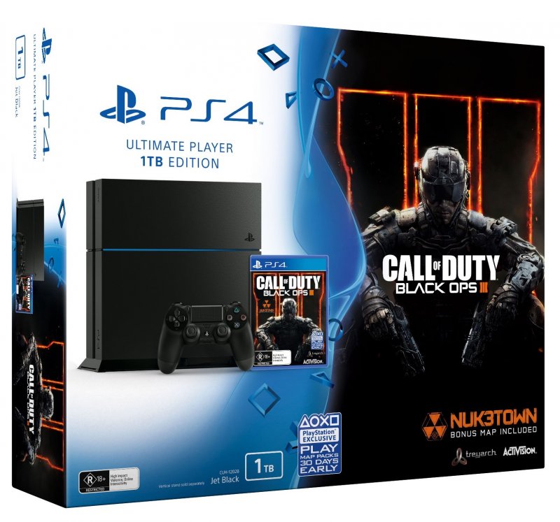 Главное изображение Sony PlayStation 4 1ТБ (CUH-1208B) (РОСТЕСТ) + игра Call of Duty: Black Ops 3 (PS4 RUS) <small>(Ps4)</small>
