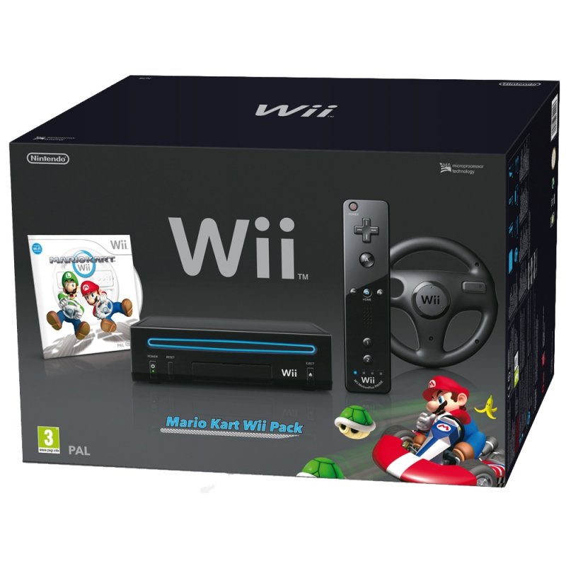 Главное изображение Nintendo Wii (RVL-001) чёрная (Б/У) <small>(Wii)</small>