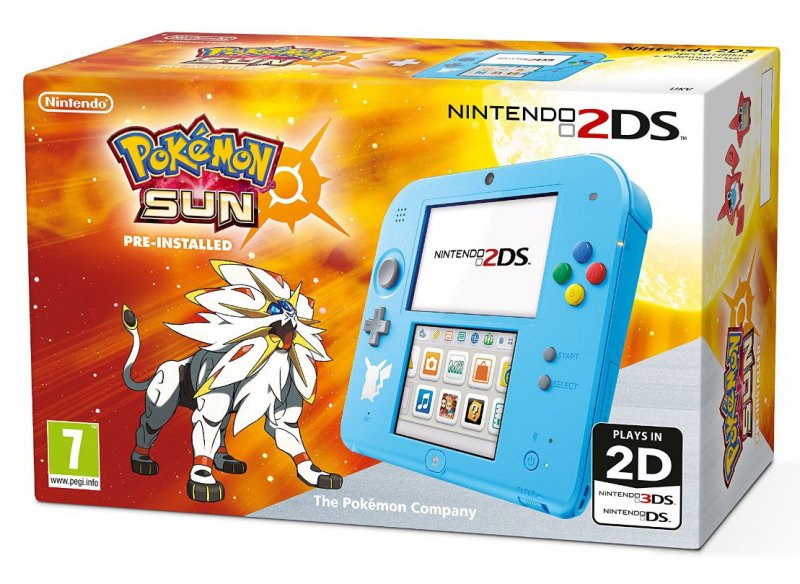 Главное изображение Nintendo 2DS (голубая) + Pokémon Sun <small>(3DS)</small>