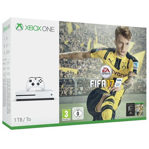 Главное изображение Microsoft Xbox One S 1TB, белый (EUROTEST) + игра FIFA 17 (код для скачивания) <small>(Xboxone)</small>