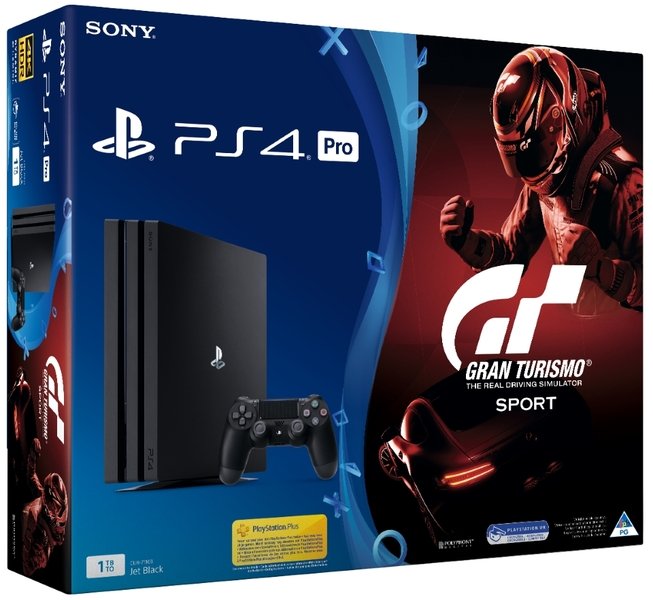Главное изображение Sony PlayStation 4 Pro 1TB EUROTEST чёрная (CUH-7016B) + Gran Turismo Sport <small>(Ps4)</small>
