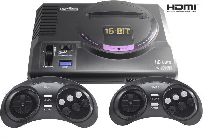 Главное изображение 16bit Retro Genesis HD Ultra + 50 игр (2 беспроводных 2.4ГГц джойстика, HDMI кабель) <small>(Retro)</small>