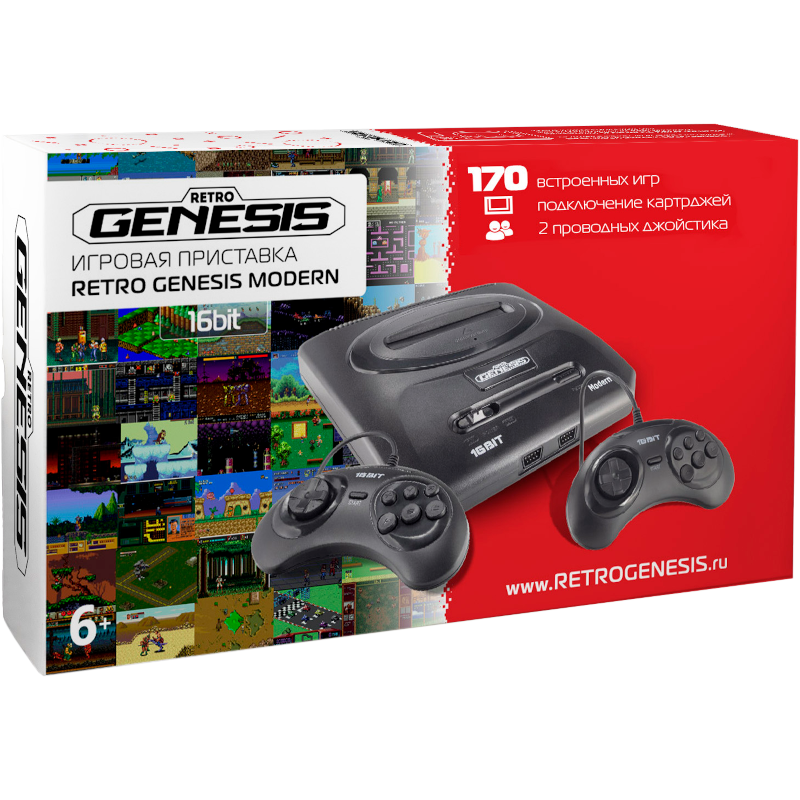 Главное изображение Приставка 16 bit Retro Genesis Modern + 170 игр + 2 проводных геймпада <small>(Retro)</small>