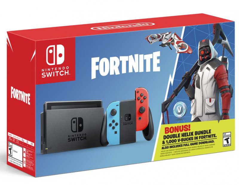 Главное изображение Nintendo Switch (неоновый красный/неоновый синий) + Fortnite <small>(Switch)</small>