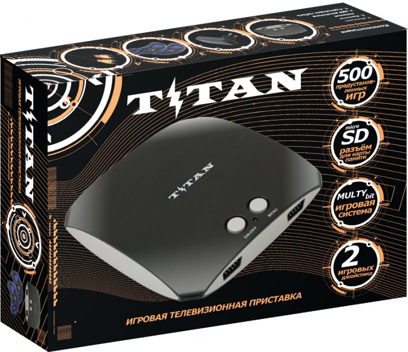 Главное изображение Приставка 16 bit Magistr Titan 3 черный (500 встроенных игр) (SD до 32 ГБ) <small>(Retro)</small>