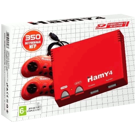 Главное изображение Игровая приставка 8 bit - 16 bit Hamy 4 (красная) (350 встроенных игр) <small>(Retro)</small>