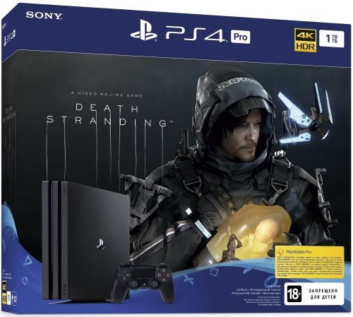 Главное изображение Sony PlayStation 4 Pro 1TB (РОСТЕСТ) (CUH-7208B) + игра Death Stranding <small>(Ps4)</small>